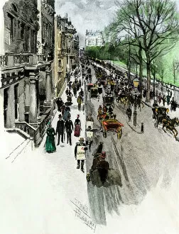 Shop Gallery: London street in the 1880s