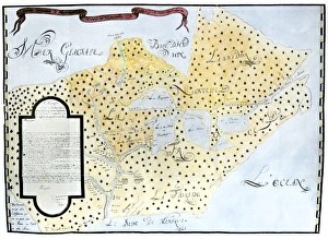 Michigan Prints: Louis Joliets map of New France
