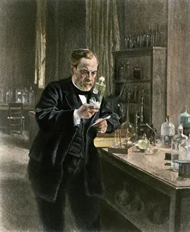 Experiment Prints: Louis Pasteur in his laboratory