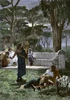 Garden Gallery: Lute performance in ancient Rome
