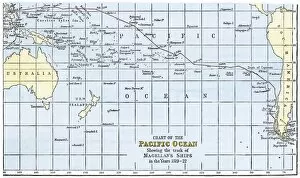 Ferdinand Magellan Collection: Magellans route across the Pacific