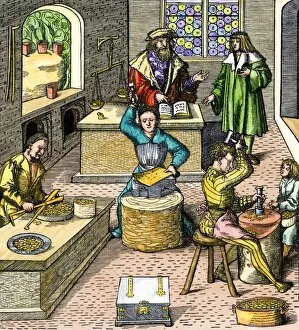 Business:commerce Gallery: Making coins in the Middle Ages