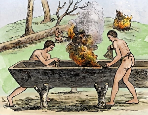 Burning Gallery: Making a dugout canoe