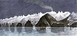 Mountains Collection: Makushin Volcano in the Aleutian Islands, 1870