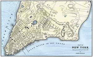 Manhattan Gallery: Manhattan map, 1780s