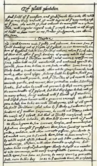 Hand Writing Gallery: Manuscript of Bradfords History of Plimoth Plantation