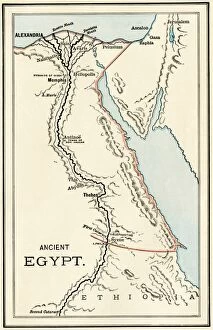 North Africa Collection: Map of ancient Egypt