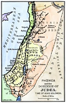 Images Dated 6th December 2011: Map of ancient Palestine kingdoms of Judah and Israel