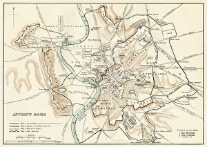 Images Dated 6th December 2011: Map of ancient Rome