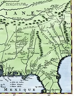 Hernando De Soto Collection: Map of part of DeSotos route, 1500s