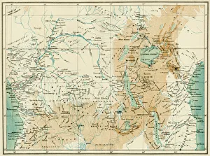 Map of equatorial Africa as known in the 1870s