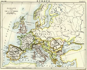 Ancient history Collection: Map of Europe under the Roman Empire
