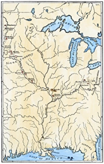 Missouri River Gallery: Map of Mandan migration