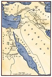 Mediterranean Sea Gallery: Map of the Mideast in ancient times