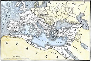 Mediterranean Sea Collection: Map of the Roman Empire