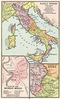 Ancient Rome Collection: Maps of Italy in ancient times