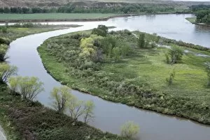 Missouri River Gallery: Marias River joining the Missouri River, Montana