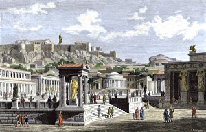 World places:historical views Gallery: Marketplace of ancient Athens