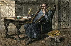 Martin Luther Gallery: Martin Luther writing