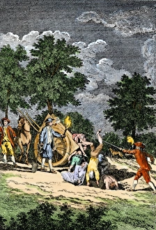 Medicine Collection: Mass grave for plague victims, Holywell Mount, England, 1665