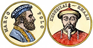 Medallions of Marco Polo and Kublai Khan