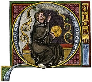 13th Century Collection: Medieval astronomer or astrologer