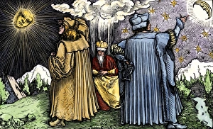 Learning Gallery: Medieval astronomers studying the sky
