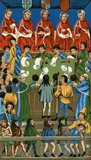 1400s Gallery: Medieval English court of law