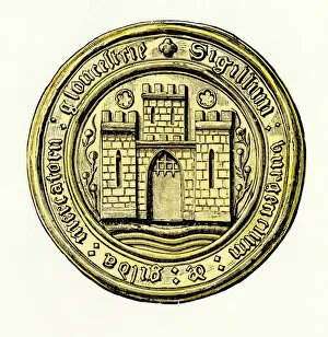 13th Century Collection: Medieval guild seal