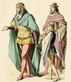 European history Gallery: Medieval prince and his attendants