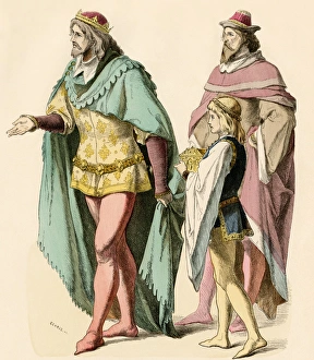 Historic Heritage Vintage Traditional Old Fashioned Gallery: Medieval prince and his attendants