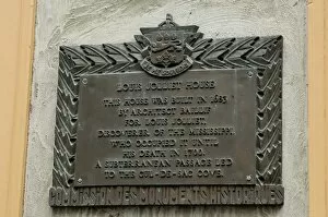 New France Gallery: Memorial for Louis Joliets home in old Quebec