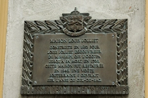 Canadian history Gallery: Memorial at Louis Joliets home in old Quebec