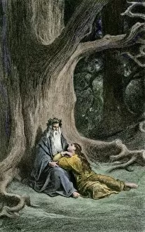 British history Collection: Merlin and Vivian in Arthurian legend