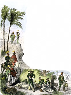 Conflict Prints: Mexican troops on the march during the US-Mexican War