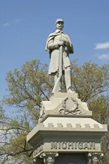 Shiloh National Military Park Collection: Michigan Civil War memorial, Shiloh battlefield
