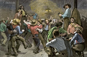 Leisure Prints: Miners ball during the California Gold Rush