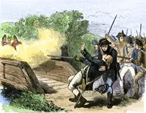 Minuteman Isaac Davis killed holding British redcoats at the North Bridge