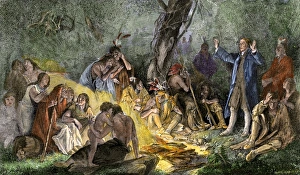Lenape Gallery: Moravian missionary Zeisberger in Pennsylvania, 1767