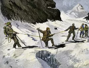 Snow Gallery: Mountaineering in the Alps, 1800s