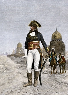 French History Prints: Napoleon Bonaparte at Cairo during his invasion of Egypt