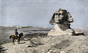 French History Prints: Napoleon and the Sphinx at the time of the French invasion of Egypt