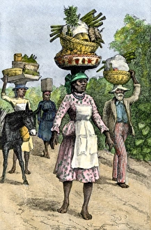 Bare Foot Prints: Native people on their way to market in Kingston