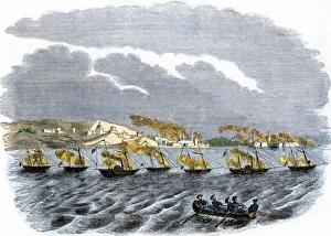 Conflict Prints: US naval bombardment of Vera Cruz during the US-Mexican War