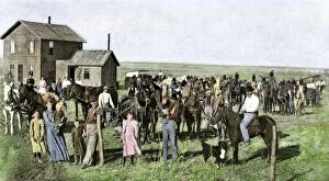 South Dakota Collection: Neighbors sharing farm work on the Great Plains