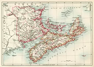 Maps Gallery: New Brunswick and Nova Scotia, 1870s