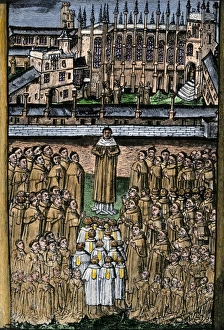 World Places:historical View Prints: New College, Oxford, and its one hundred clerics