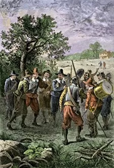 English Colony Gallery: New England colonial militia, 1600s