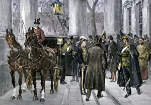 Grover Cleveland Gallery: New Years reception at the White House, 1880s