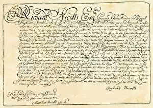 Royal Governor Gallery: New York colonial real estate document
